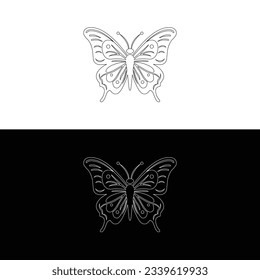 Icono conceptual simple de mariposa. Logotipo. Ilustración vectorial,plantilla vectorial de logotipo de mariposa,Icono de mariposa grande. Simple ilustración del vector de la mariposa grande.