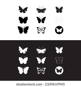 Butterfly conceptual simple icon. Logo. Vector illustration,butterfly logo vector template,Big butterfly icon. Simple illustration of big butterfly vector.