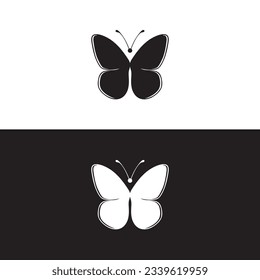Icono conceptual simple de mariposa. Logotipo. Ilustración vectorial,plantilla vectorial de logotipo de mariposa,Icono de mariposa grande. Simple ilustración del vector de la mariposa grande.