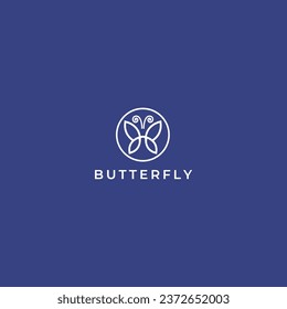  Butterfly conceptual simple icon. Logo. Vector illustration