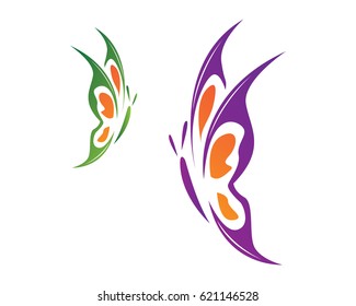 Butterfly conceptual simple logos