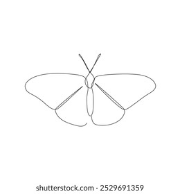 butterfly continuous line design. poem element continuous line illustration. vector lineart. monoline asset.