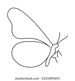 Schmetterling durchgehende einzeilige Kunst mit schwarz-weißem Hintergrund
