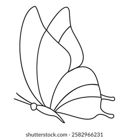 Butterfly continuous single line art