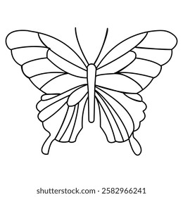 Butterfly continuous single line art