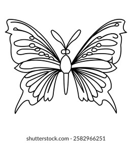 Butterfly continuous single line art