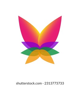 Butterfly, creative, abstract. Vector illustration. Stock image.