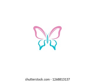 Butterfly creative conceptual colorful design Vector illustration