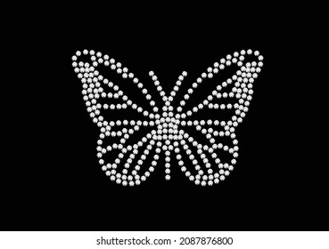  butterfly crystal studded butterfly butterfly crystal  bear rhinestone hotfix strass diamond silver glitter bright shine  swaroski
