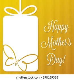 Butterfly cut out tag card in vector format.
