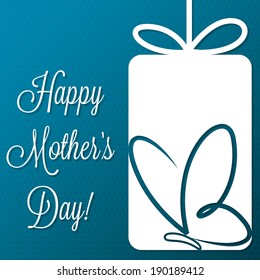 Butterfly cut out tag card in vector format.
