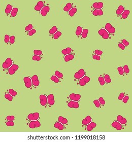 butterfly cute cartoon pattern background