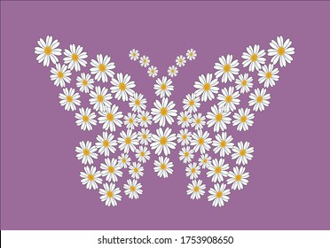 butterfly daisy flower free soul vectorstar daisy flower with positive quote paris daisy lettering design vector accessories, background, banner, blossom, calligraphy, clothe, daisy, stationary,fashio