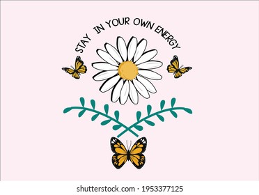 butterfly daisy spring dreamer butterflies and daisies positive quote flower design margarita 
mariposa
stationery,mug,t shirt,phone case fashion slogan  style spring summer sticker 