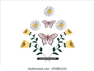 butterfly daisy spring dreamer butterflies and daisies positive quote flower design margarita 
mariposa
stationery,mug,t shirt,phone case fashion slogan  style spring summer sticker 