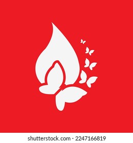 Icono de baile de mariposa, plantilla de recursos gráficos, ilustración vectorial.