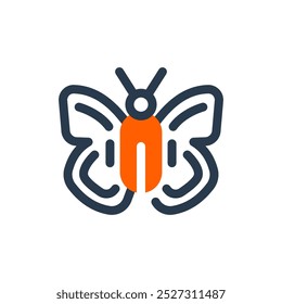 Butterfly for Day of the Dead Vector Icon