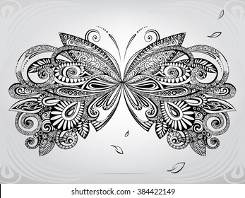 Butterfly in a decorative ornament