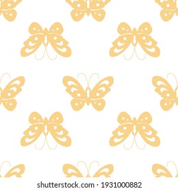 Butterfly decorative seamless pattern. Graphic design can be used for wallpaper, background, scrapbook, and print fabric.