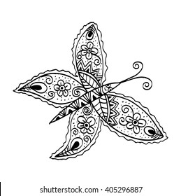 butterfly, decorative style.