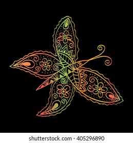 butterfly, decorative style.