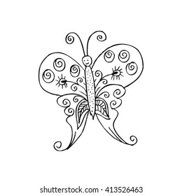 butterfly with decorative style