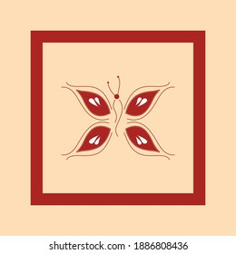 butterfly decorative vector print template