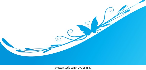 butterfly design with background