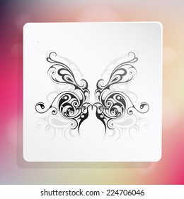 Butterfly as design element. EPS-10