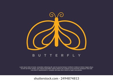 Diseño de mariposa elemento idea de Vector con estilo moderno creativo de alta resolución 