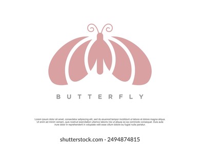 Diseño de mariposa elemento idea de Vector con estilo moderno creativo de alta resolución 