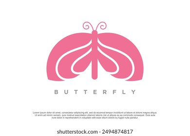 Diseño de mariposa elemento idea de Vector con estilo moderno creativo de alta resolución 