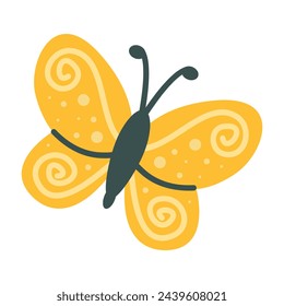 Mariposa. Elemento de diseño. Ilustración vectorial.