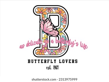 diseño de mariposa con vector de patrón de flores 