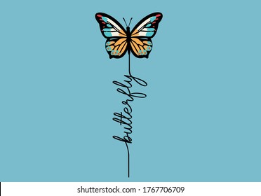 butterfly design hand drawn vector hand 
writting daisy flower design hand drawn daisies positive quote flower design margarita 
mariposa
stationery,mug,t shirt,phone case fashion style spring summer
