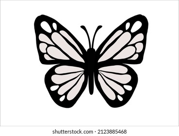 Butterfly Design Hand Drawn Vector Stock Vector (Royalty Free ...