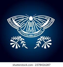 butterfly design hand drawn vector illustration