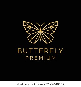 Plantilla de logotipo del icono de diseño de mariposa