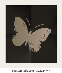 Butterfly design on black background,vector