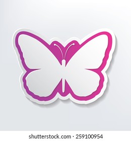 Butterfly design on white background,clean vector