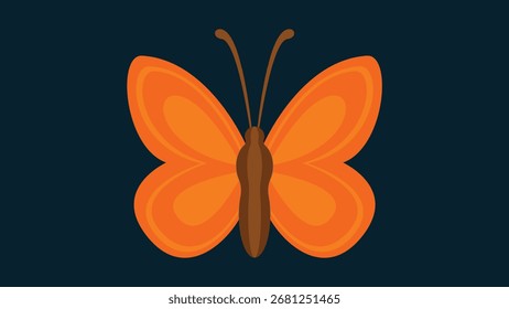 Diseño de la mariposa sobre fondo azul, Ilustración vectorial. Eps 10.