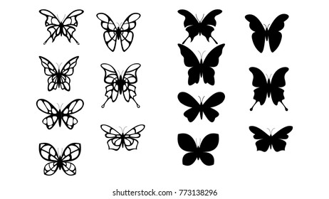 Butterfly design Silhouette