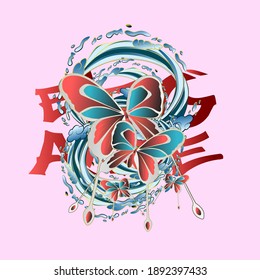 butterfly design for sukajan which in Japanese means a  traditional cloth or t-shirt with digital hand drawn Embroidery Men T-shirts Summer Casual Short Sleeve Hip Hop T Shirt Streetwear