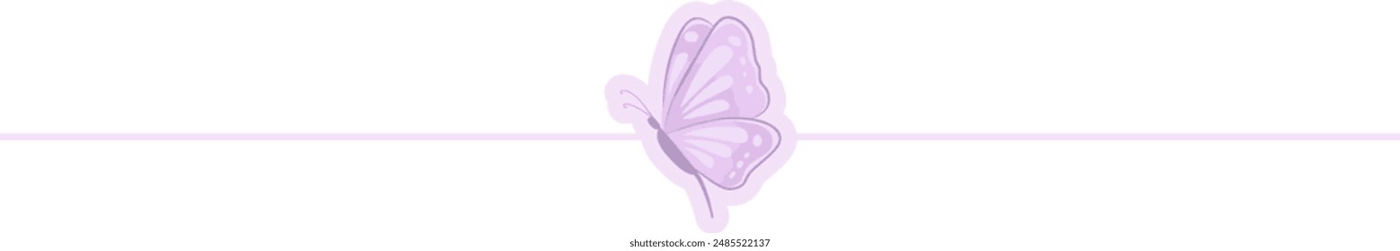 Butterfly divider cute text separator decorative border title header dividers