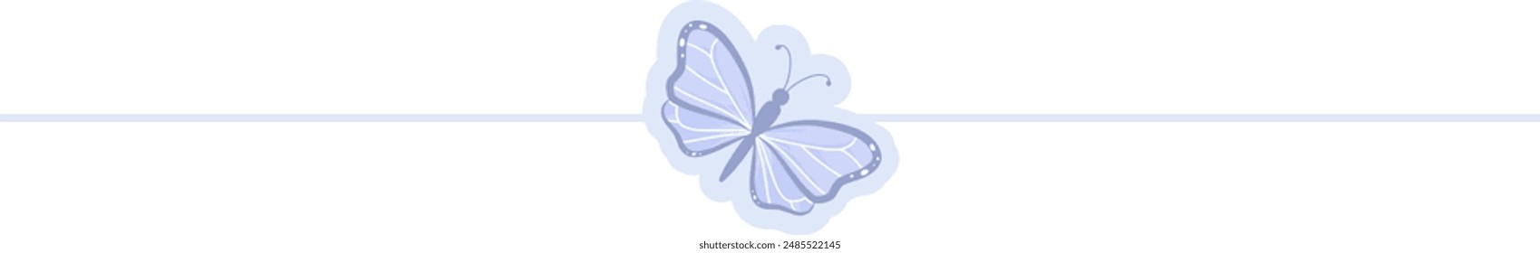 Divisor de mariposa lindo separador de texto decorativo borde título encabezado divisores