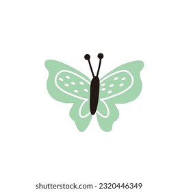 Butterfly doodle drawn in vector