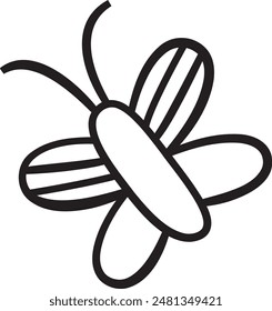 Butterfly Doodle Hand Drawn Vector Illustration