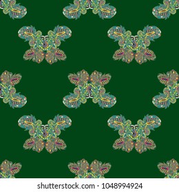 Butterfly doodle seamless pattern zentangle inspired art for new backdrop. Decorative hand drawn background can be used for wallpaper, pattern fills, web page background, surface textures and other