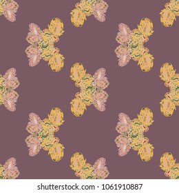 Butterfly doodle seamless pattern zentangle inspired art for new backdrop. Decorative hand drawn background can be used for wallpaper, pattern fills, web page background, surface textures and other