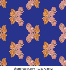 Butterfly doodle seamless pattern zentangle inspired art for new backdrop. Decorative hand drawn background can be used for wallpaper, pattern fills, web page background, surface textures and other